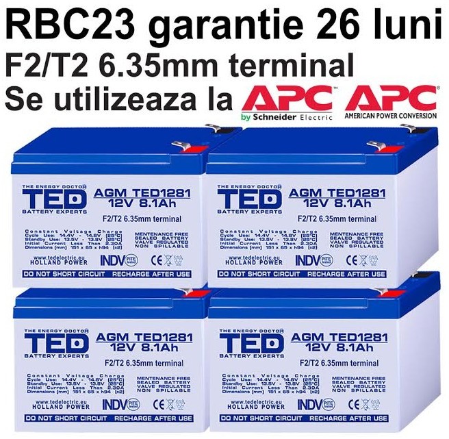 Acumulatori UPS compatibili APC RBC23 RBC 23