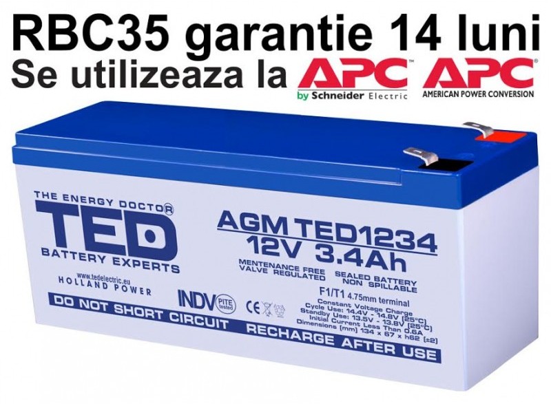 Acumulator UPS compatibil APC RBC35 RBC 35