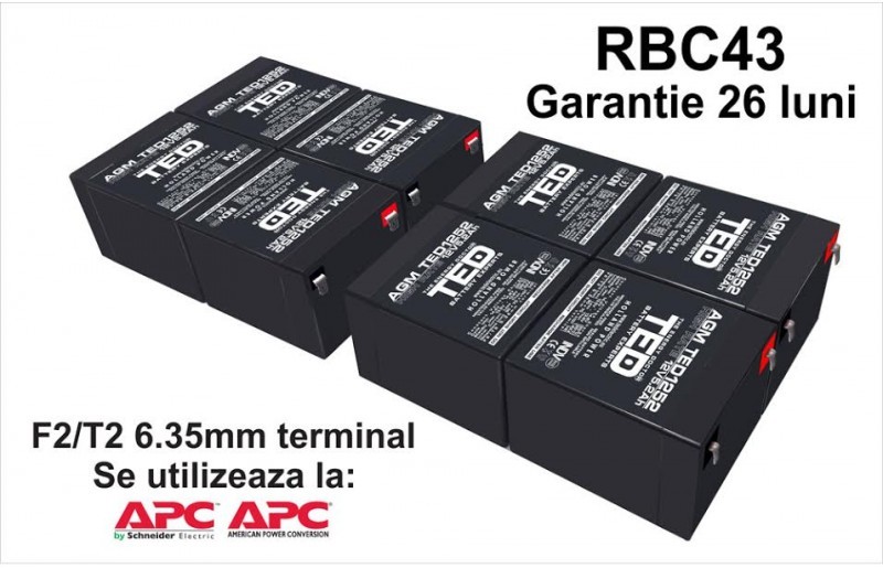 Acumulatori UPS compatibili APC RBC43 RBC 43