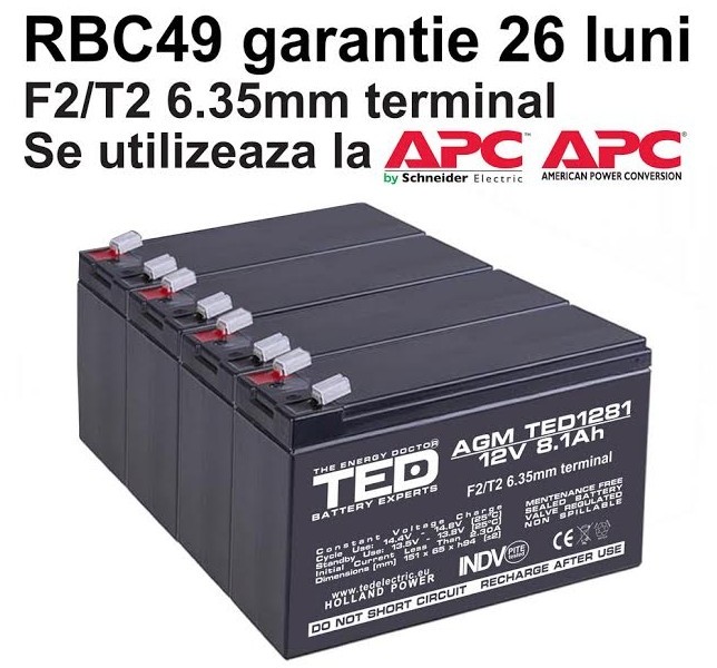 Ted Electric Acumulatori ups compatibili apc rbc49 rbc 49