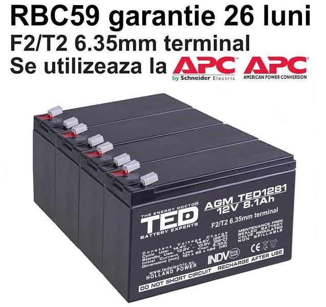 Acumulatori ups compatibili apc rbc59 rbc 59