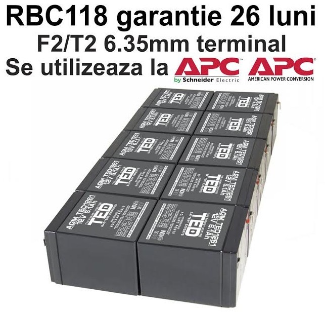 Acumulatori ups compatibili apc rbc118 rbc 118
