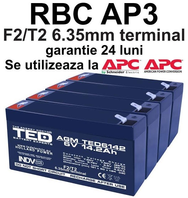 Ted Electric Acumulatori ups compatibili apc ap3 ap 3