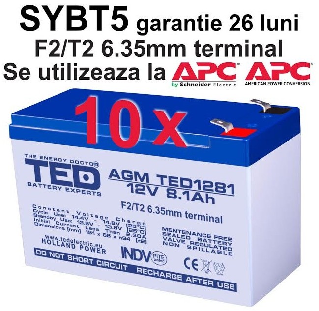 Acumulatori UPS compatibili APC SYBT5