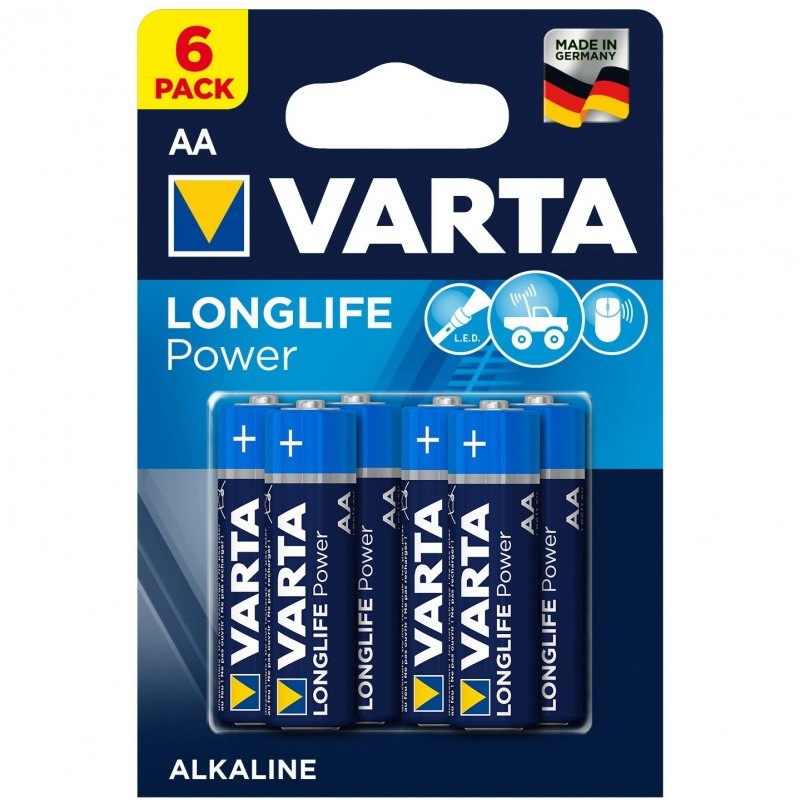 Baterie Varta LongLife Power AA R6 1,5V alcalina set 6 buc.