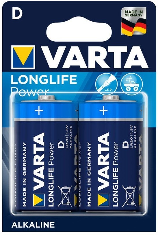 Baterie Varta LongLife Power D R20 1,5V alcalina set 2 buc.