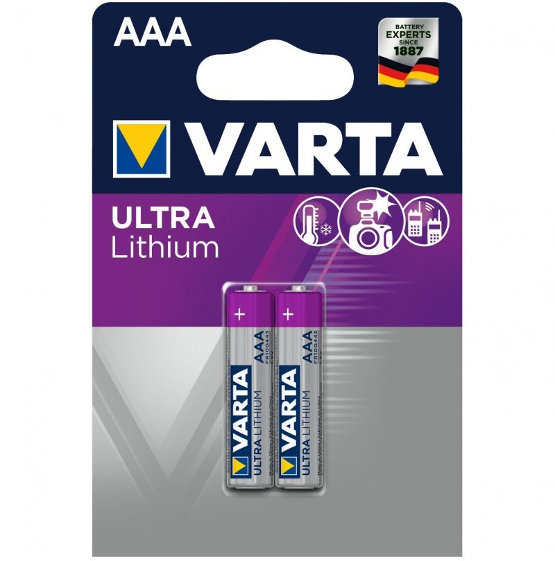 Baterie Varta Ultra Lithium AAA R3 1,5V litiu set 2 buc.