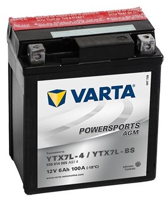 Baterie Moto Varta AGM 12V 6Ah 100A YTX7L-BS