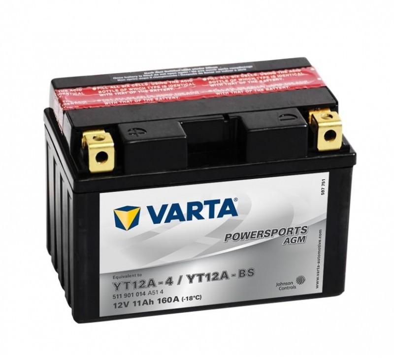 Baterie Moto Varta AGM 12V 11Ah 160A YT12-BS borna inversa