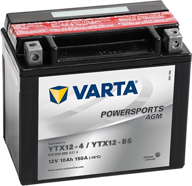 Baterie Moto Varta AGM 12V 10Ah 150A YTX12-BS borna inversa