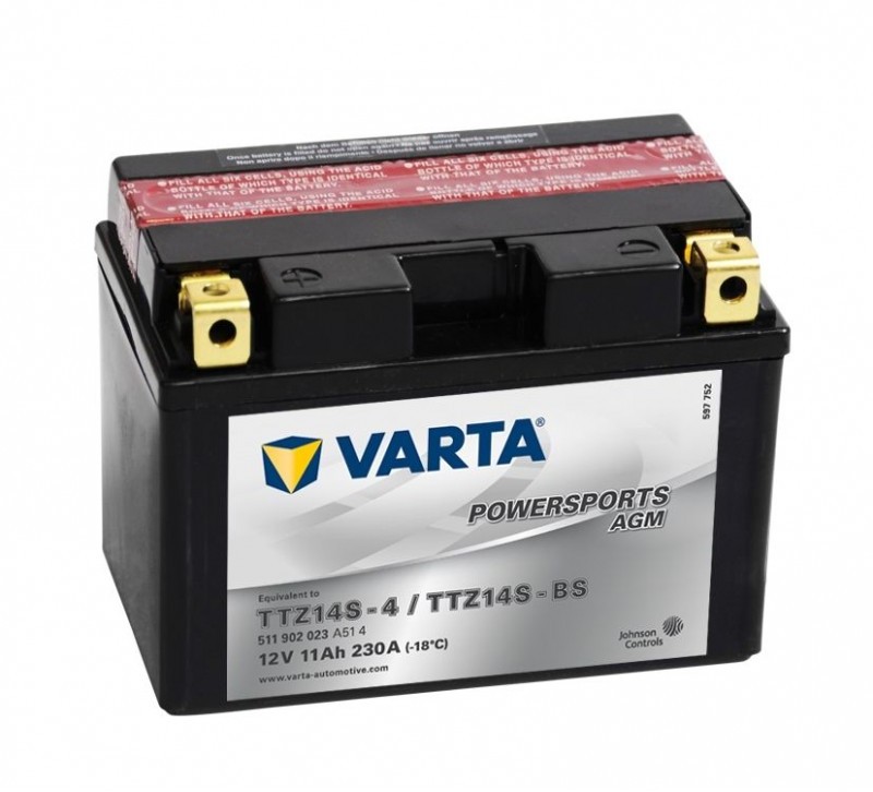 Baterie Moto Varta AGM 12V 11Ah 230A YTZ14S-BS borna inversa
