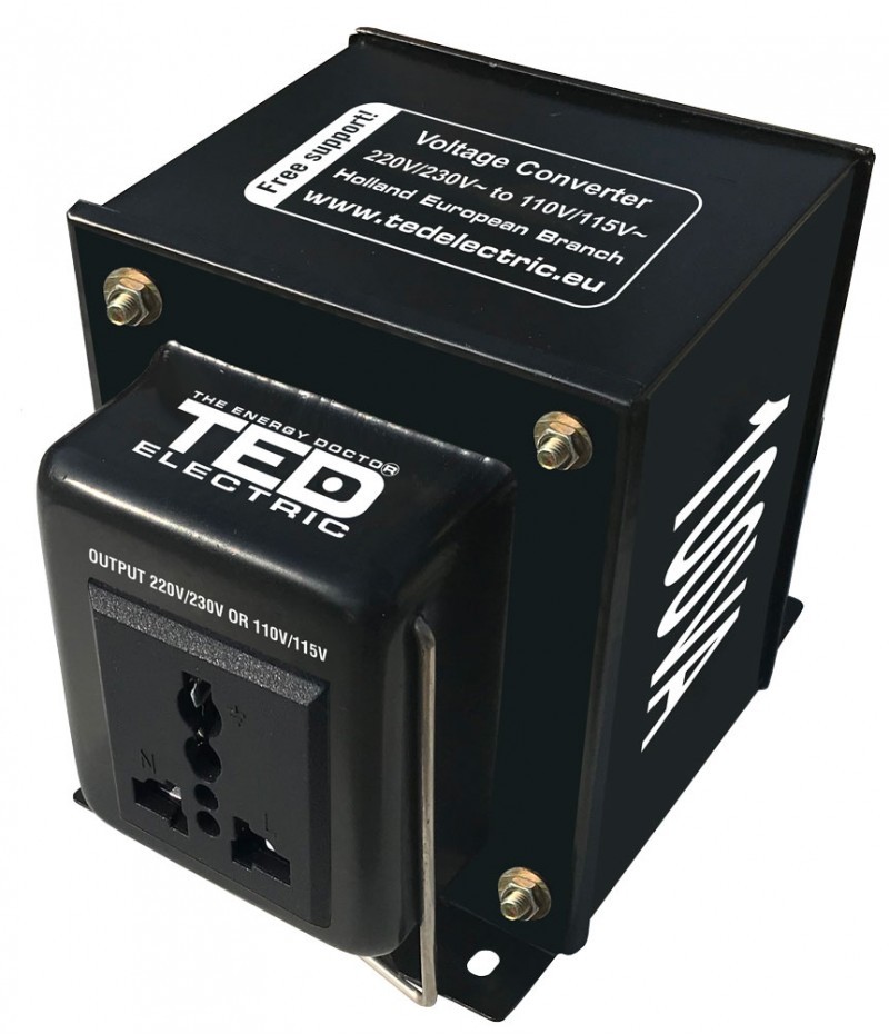 Transformator 230-220V la 110-115V 100VA reversibil TED110REV-100VA