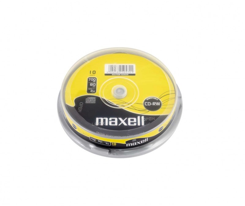 CD-RW Maxell reinscriptibil 700 Mb 52X 80 min. 10 discuri 624039