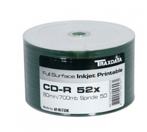 CD-R Traxdata Full Printabil 700 Mb 52X 80 min. 50 discuri