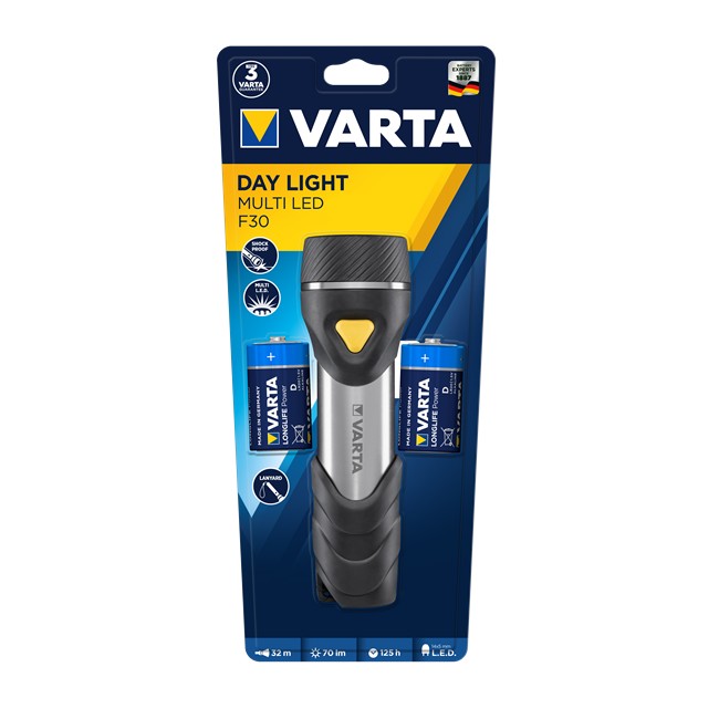 Lanterna Varta cu Led include 2xR20 Daylight multi led F30 blister V17612