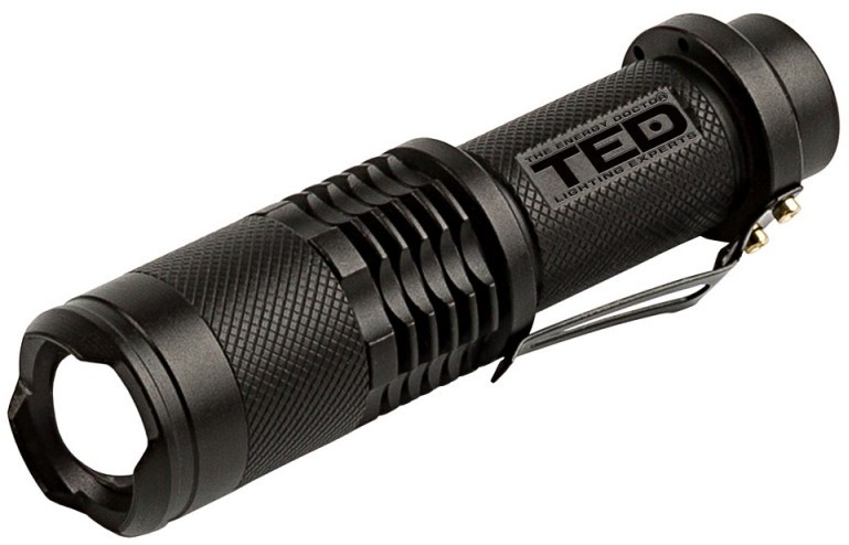 Lanterna metalica TED Electric LED CREE T6 zoom include 1 acumulator 18650 Li-Ion PL500W FL-SK98TED