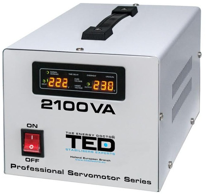 Stabilizator de tensiune cu servomotor 2100VA / 1200W TED Electric