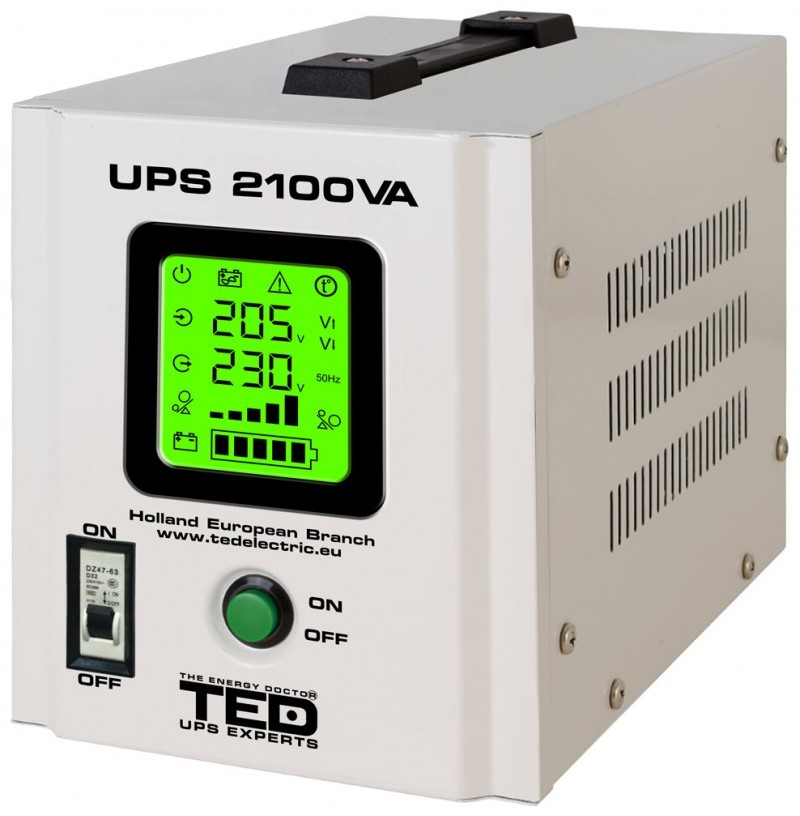 UPS centrala terminca 2100VA / 1400W Runtime Extins TED Electric