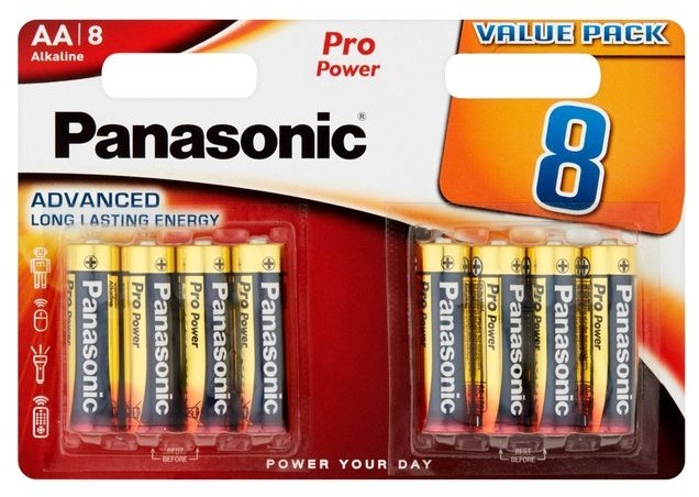 Baterie Panasonic Pro Power AA R6 1,5V alcalina blister 8 buc. LR6PPG/8BW