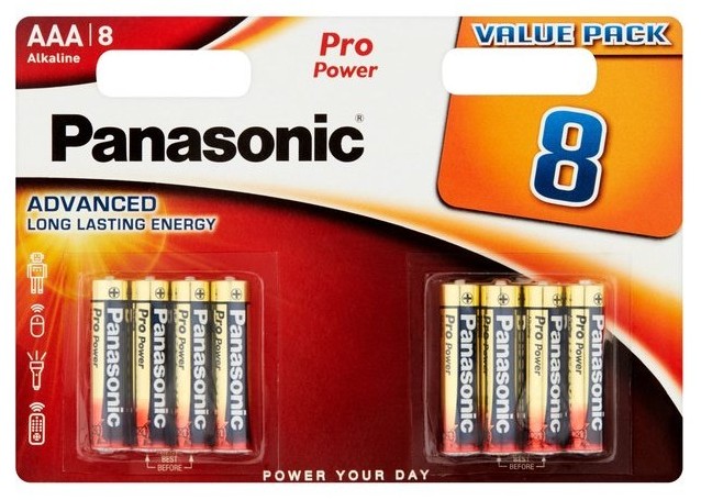 Baterie Panasonic Pro Power AAA R3 1,5V alcalina blister 8 buc. LR03PPG/8BW