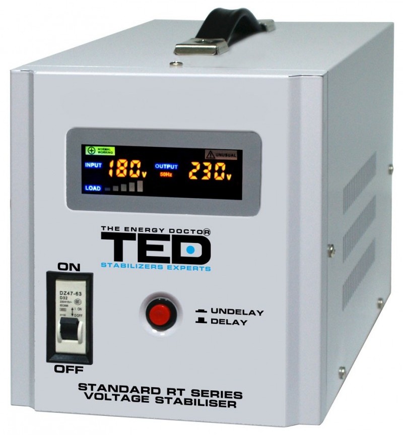 Stabilizator de tensiune AVR 10000VA / 6000W cu relee TED Electric