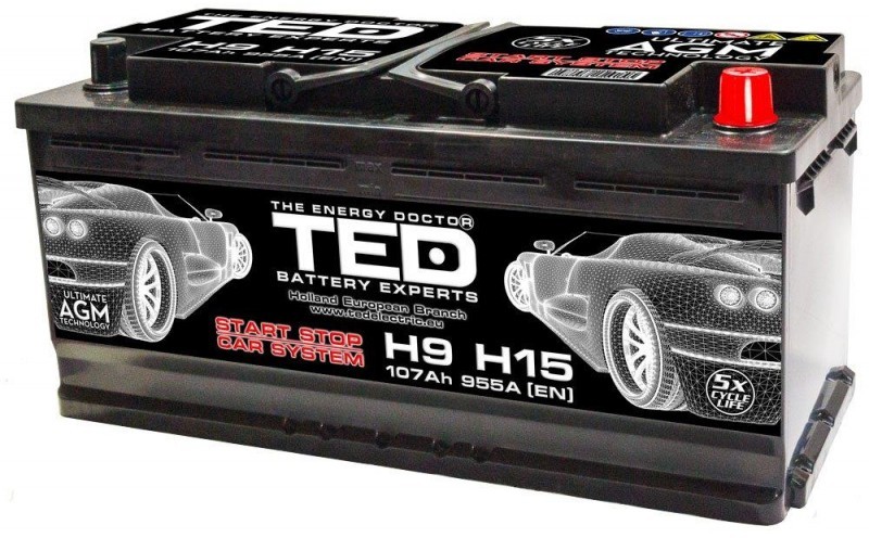 Acumulator Auto Start Stop TED Electric 12V 107Ah 955A