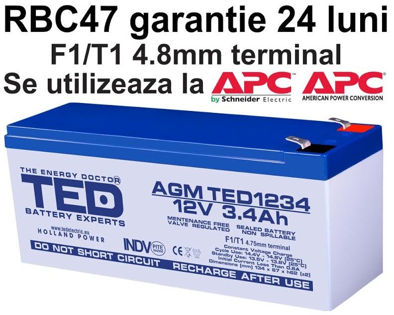 Acumulator UPS compatibil APC RBC47 RBC 47