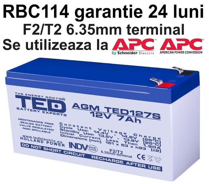Acumulator UPS compatibil APC RBC114 RBC 114