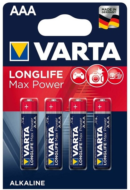 Baterie Varta LongLife Max Power AAA R3 1,5V alcalina set 4 buc.