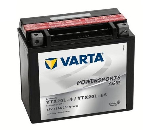 Baterie Moto Varta AGM 12V 18Ah 250A YTX20L-BS
