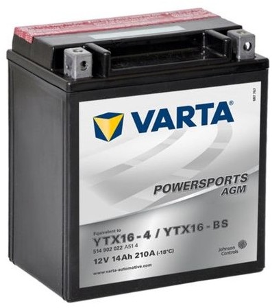 Baterie Moto Varta AGM 12V 12Ah 210A YTX16-BS borna inversa