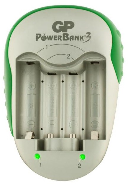 Incarcator GP Batteries PB04GS pentru 4 acumulatori AA R6 sau 2 AAA R3 Ni-MH