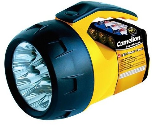 Lanterna cu maner Camelion 9 LED-uri include 4 x AA R6 FL-9LED-4R6B