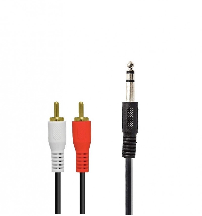 Cablu 2 rca tata la jack 6,3mm tata stereo 3 metri ted electric