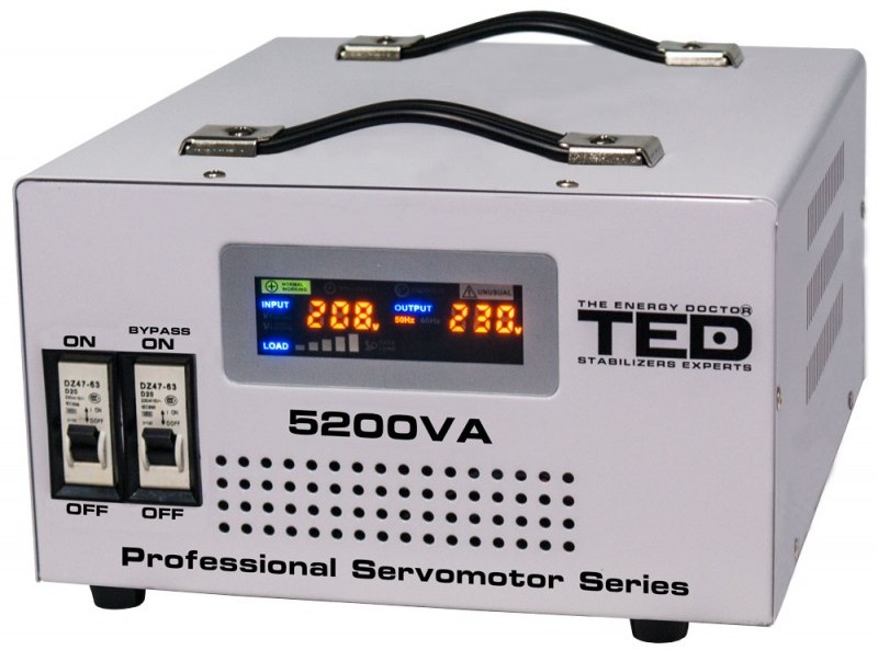 Stabilizator de tensiune cu servomotor 5200VA / 3000W TED Electric