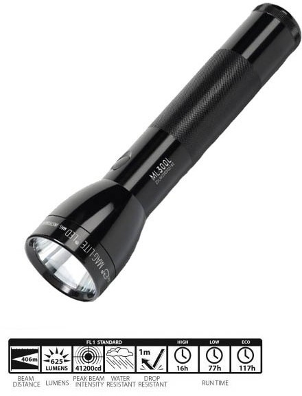Lanterna Maglite cu LED utilizeaza 2 x celule D (R20) ST23015U Gen III