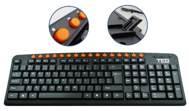 Tastatura usb multimedia orange ted-k-5 ted electric