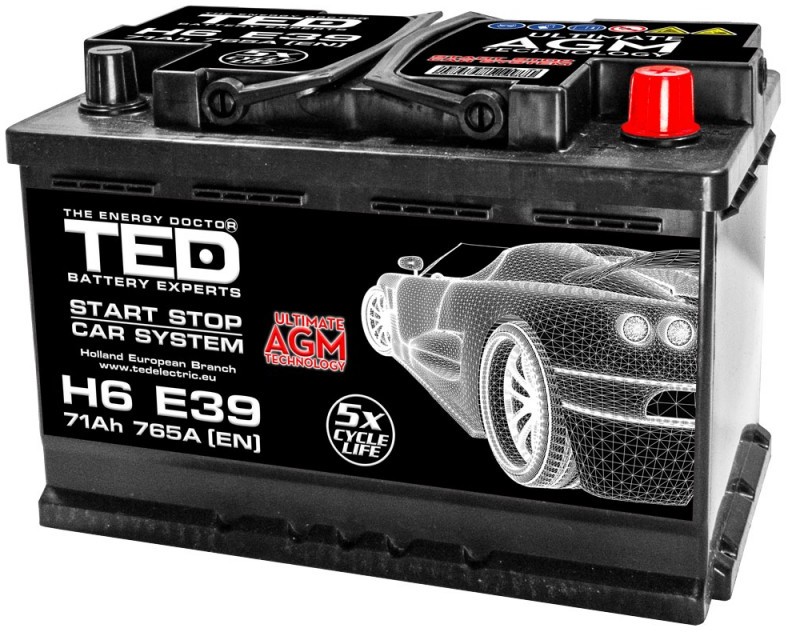 Acumulator Auto Start Stop TED Electric 12V 71Ah 765A