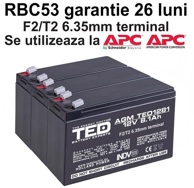 Acumulatori UPS compatibili APC RBC53 RBC 53