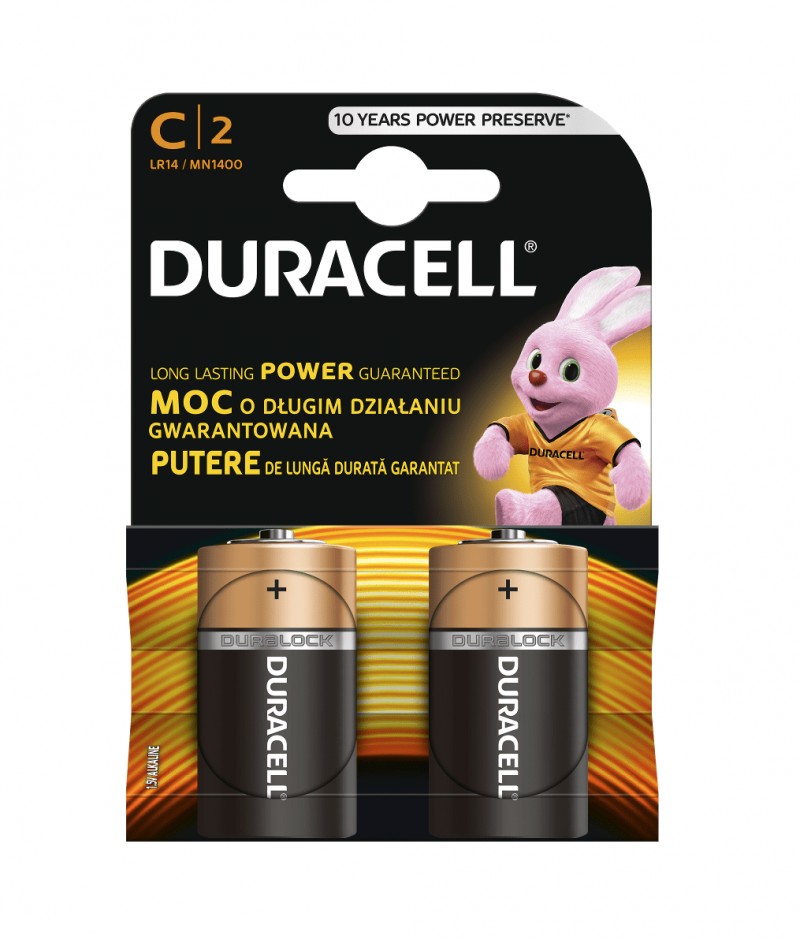 Baterie duracell basic c r14 1,5v alcalina set 2 buc.