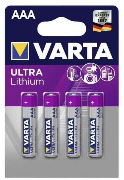 Baterie Varta Ultra Lithium AAA R3 1,5V litiu set 4 buc.
