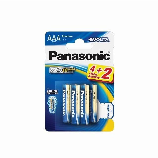 Baterie Panasonic Evolta AAA R3 1,5V alcalina LR03EGE/6BP set 6 buc.