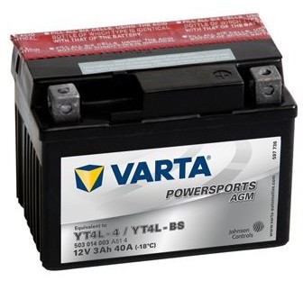 Baterie Moto Varta AGM 12V 3Ah 40A YT4L-BS