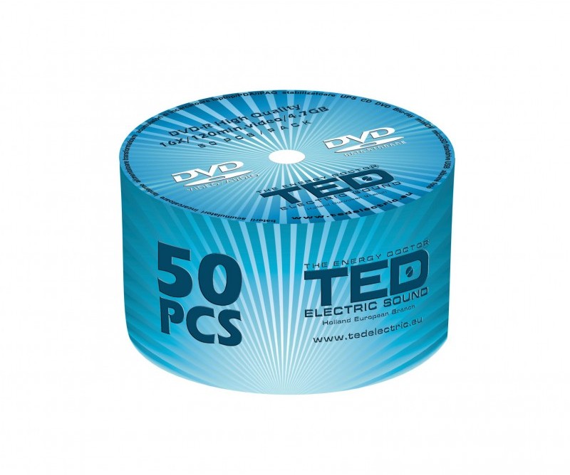 Dvd-r ted electric 4,7 gb 120 min. 16x 50 discuri