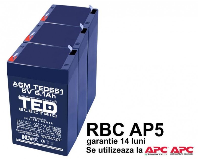 Ted Electric Acumulatori ups compatibili apc ap5 ap 5