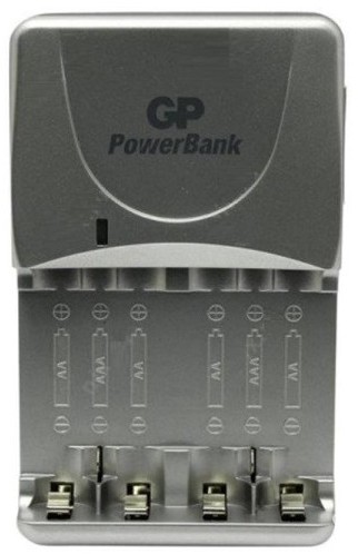 Incarcator GP Batteries PB03GS Travel pentru 4 acumulatori AA R6 sau 2 AAA R3 Ni-MH