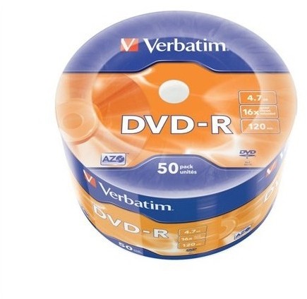 DVD-R Verbatim 4,7 Gb 120 min. 16X 50 discuri 43788 / 43791