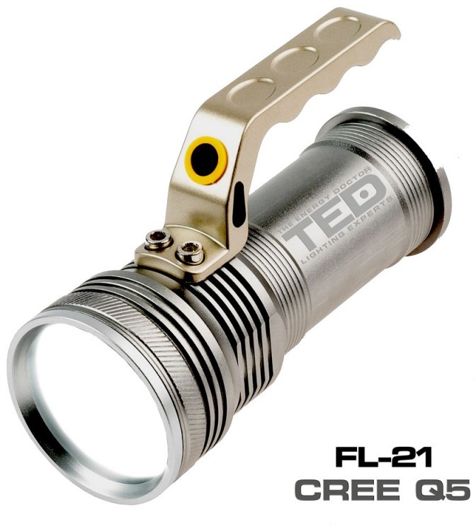 Lanterna metalica TED Electric LED CREE T6 5W include 2 acumulatori 18650 Li-Ion XM-LT6 YM-21TED