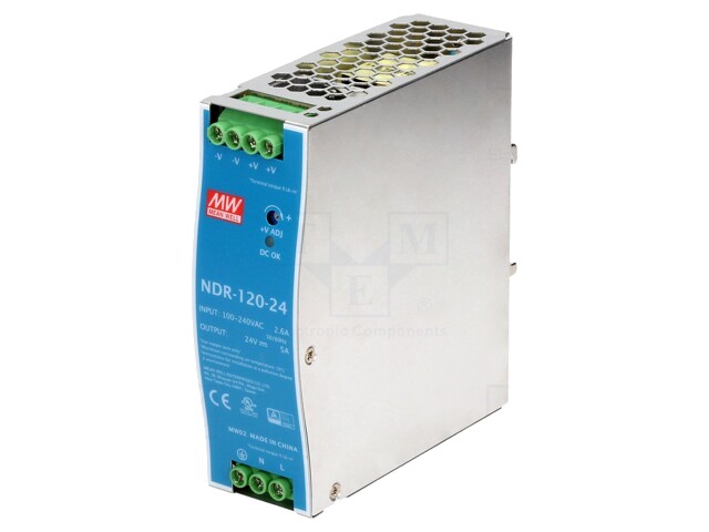 Alimentator: pulsatoriu slim 120W 24VDC 5A 90÷264VAC 600g 120W imagine noua tecomm.ro