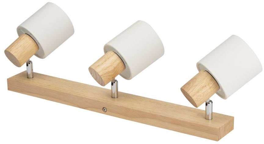 Spot Bara Nordik Alb+Natur 3XE14 40W - imagine 3